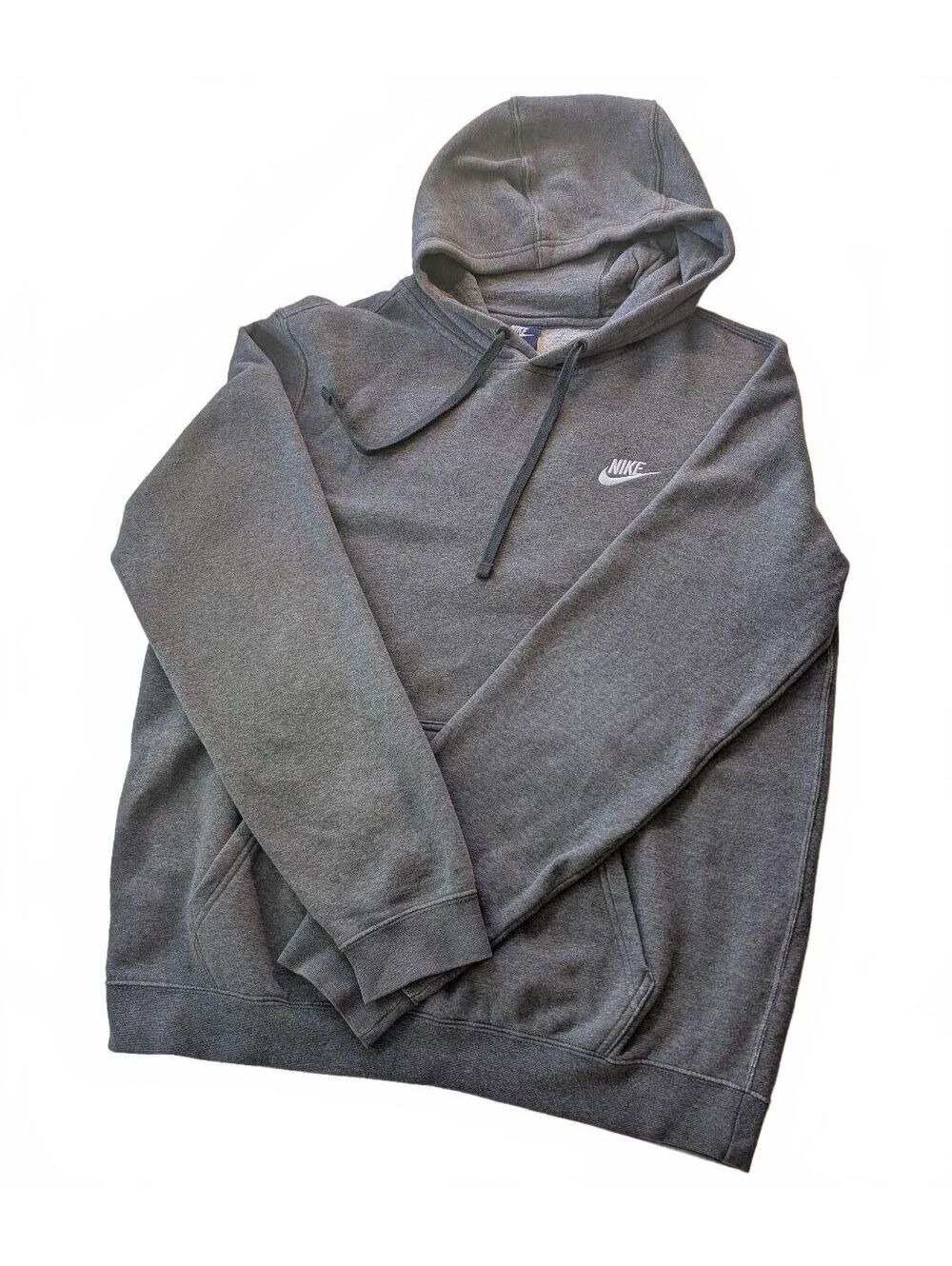 Nike Club Fleece Pullover Hoodie Dark Charcoal Gray Men's Size Medium